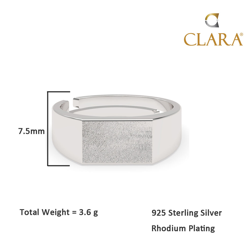 CLARA Real 925 Sterling Silver Jorn Band Ring 