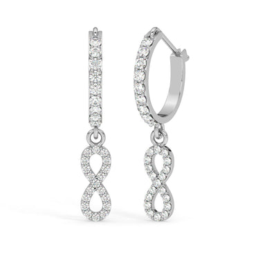 CLARA 925 Sterling Silver Infinity Hoop Bali Earrings 