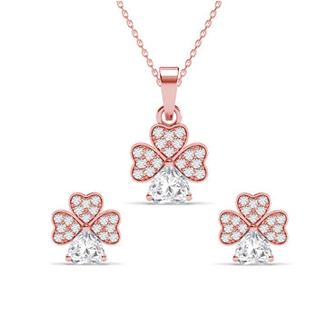 Silver Bunch of Hearts Jewellery Set