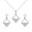 Silver Zeta Square Jewellery Set 