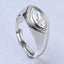 CLARA Real 925 Sterling Silver Marquise Band Ring 