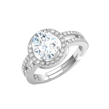 Silver Frida Statement Solitaire Ring