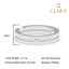 CLARA Real 925 Sterling Silver Magnus Band Ring 
