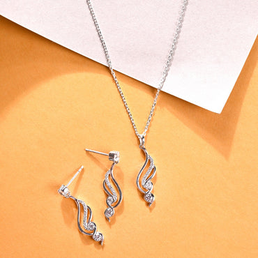 Silver Swirl Jewellery Set 
