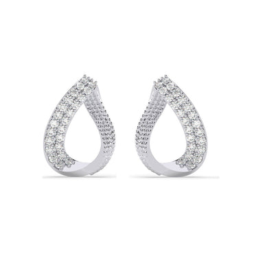 Silver Raindrop Stud Earrings