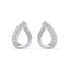 Silver Raindrop Stud Earrings 