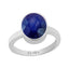 Certified Blue Sapphire Neelam Elegant Silver Ring 3cts or 3.25ratti