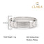 CLARA Real 925 Sterling Silver Designer Band Ring 