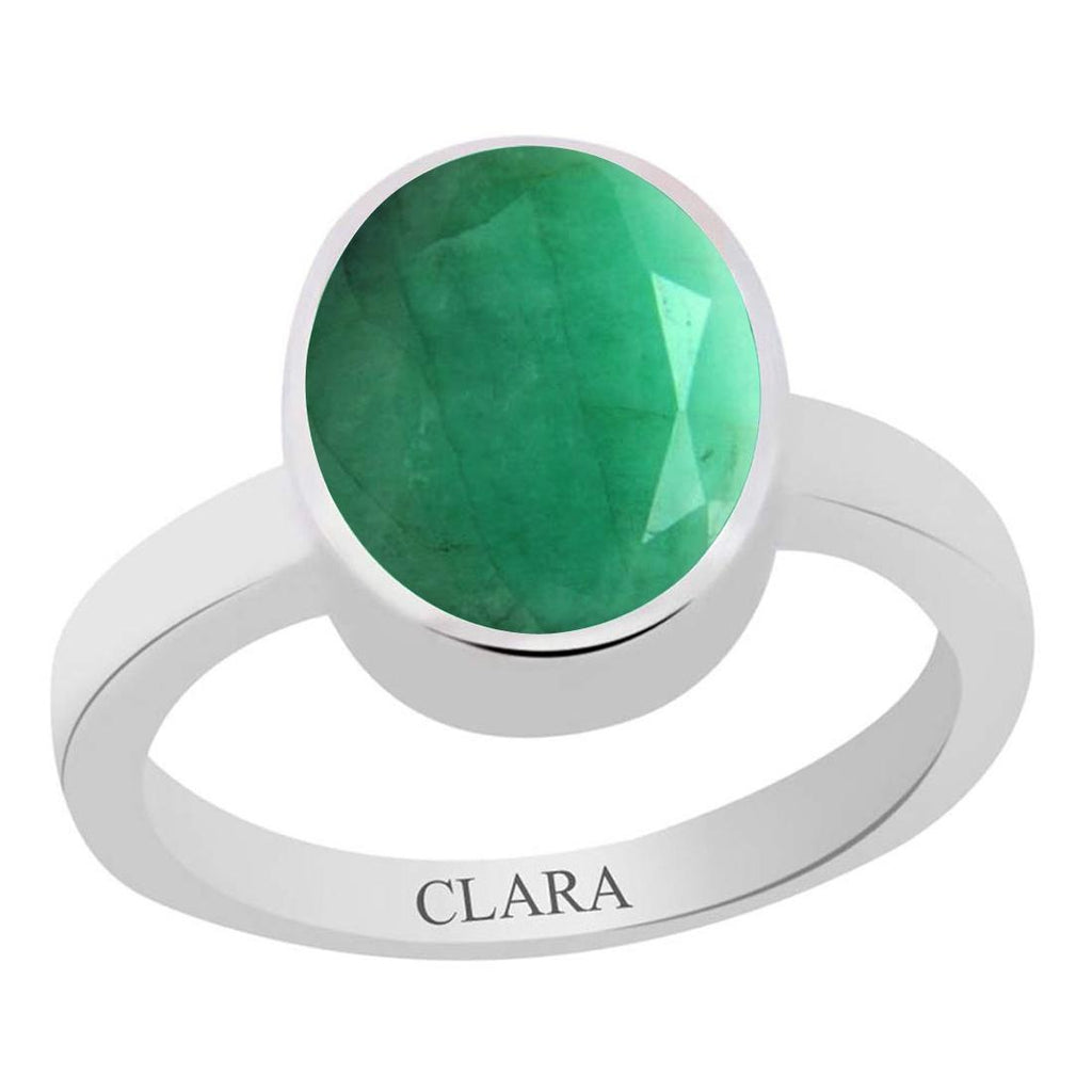 Certified Emerald Panna Elegant Silver Ring 9.3cts or 10.25ratti