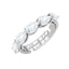 CLARA Pure 925 Sterling Silver Pear Eternity Finger Ring with Adjustable Band 