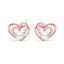 Silver Adah Freshwater Pearl Heart Stud Earrings