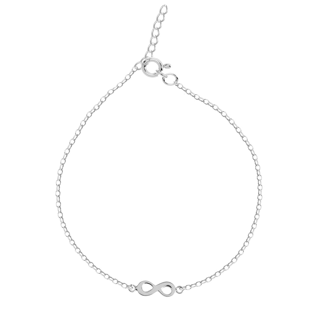 Silver Infinity Anklet Payal ( Single ) Chain
