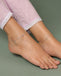 Silver Pink Heart Anklet Payal (Single)