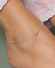 Silver Pink Heart Anklet Payal (Single)