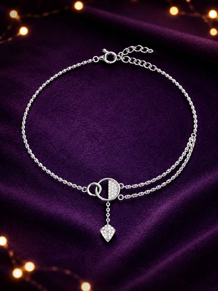 Silver Dharini Anklet Payal (Single)