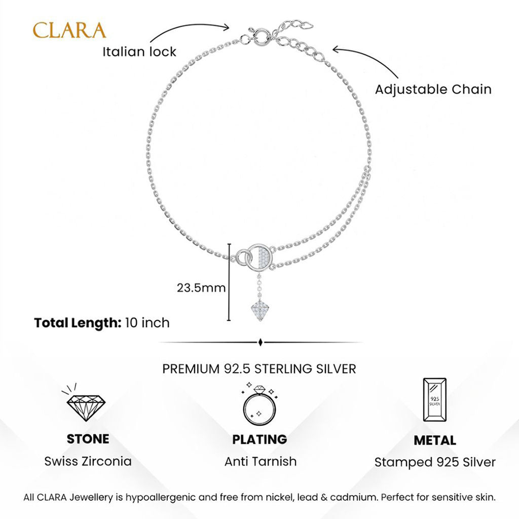Silver Dharini Anklet Payal (Single)