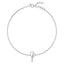 Silver Zahab Pearl Interlocked Anklet Payal (Single)