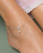 Silver Zahab Pearl Interlocked Anklet Payal (Single)