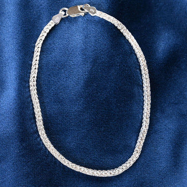 Silver Byzantine Men Bracelet in 8 inches