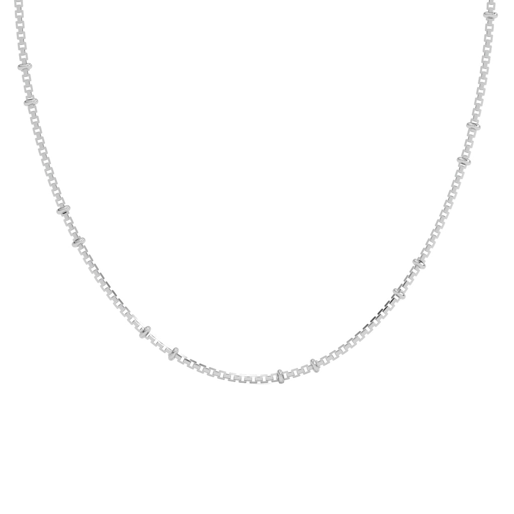 Silver Ball Men Chain Necklace in 24 inches