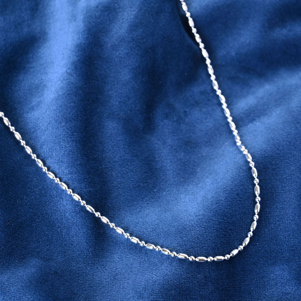 Silver Designer Men Chain Necklace in 24 inches