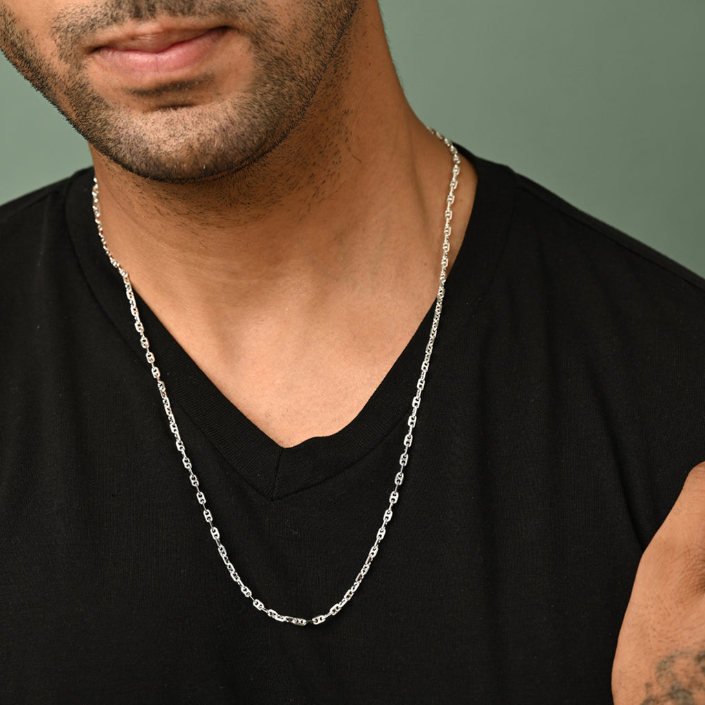 Silver Soren Men Chain Necklace in 24 inches