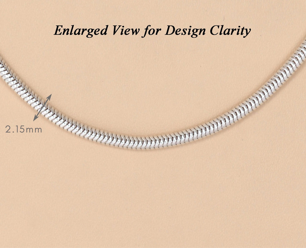 Silver Snake Chain Necklace in 20 24 28 inches