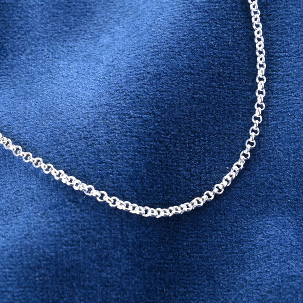 Silver Cable Men Chain Necklace in 24 inches