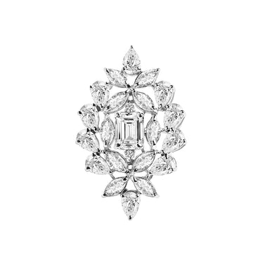 Clara 925 Sterling Silver Long Adjustable Cocktail Ring 