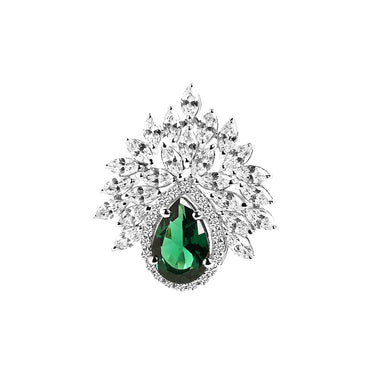 Clara 925 Sterling Silver Prisha Adjustable Cocktail Ring 