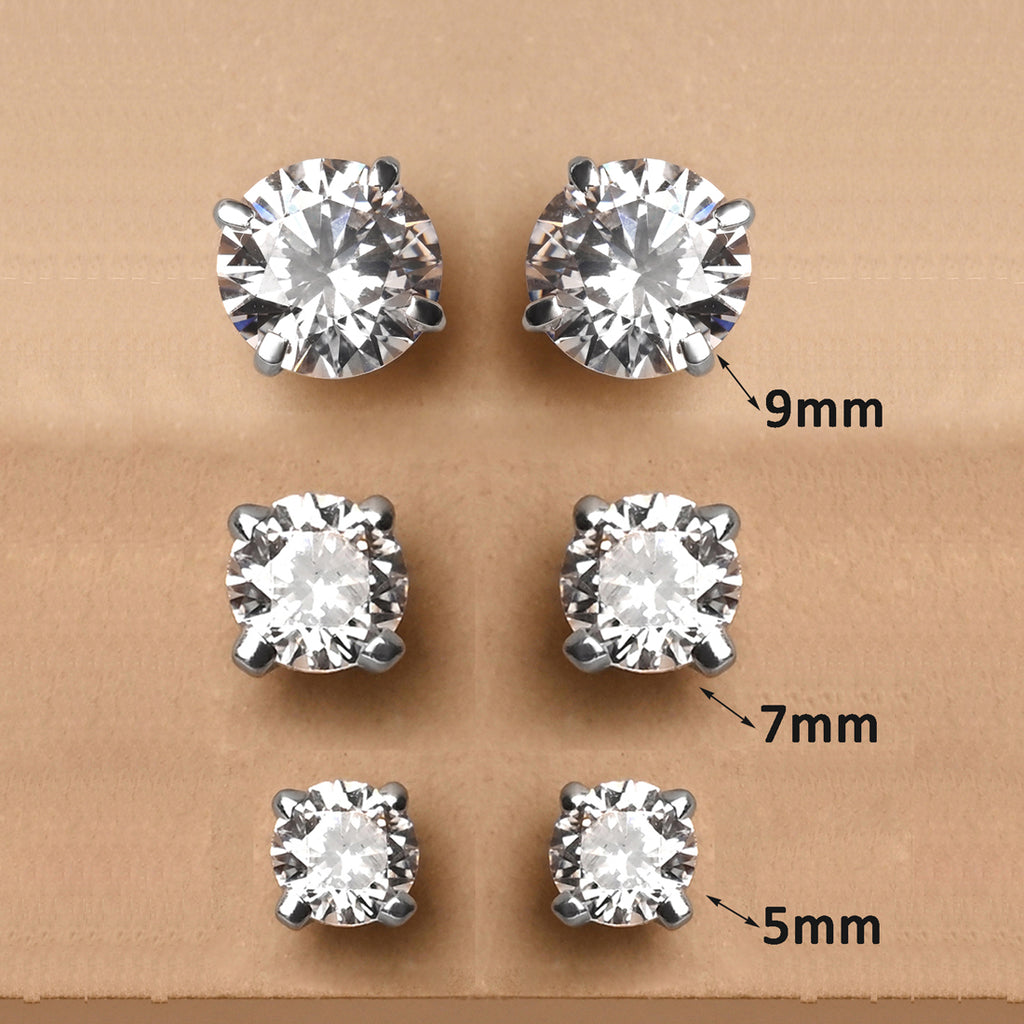 Sterling Silver Round Disc Stud Earrings 4mm India  Ubuy