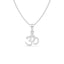 Silver Religious OM Men Pendant Necklace with Chain or without Chain