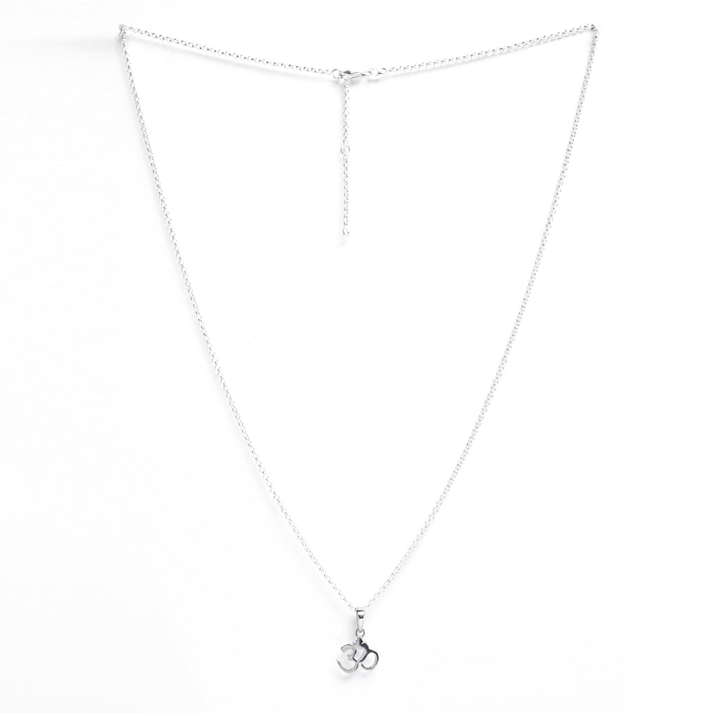 Silver Religious OM Men Pendant Necklace with Chain or without Chain