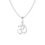 Silver Shine Om Men Pendant Necklace with Chain or without Chain