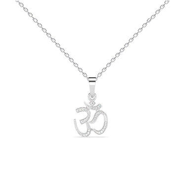 Silver Shine Om Pendant Chain
