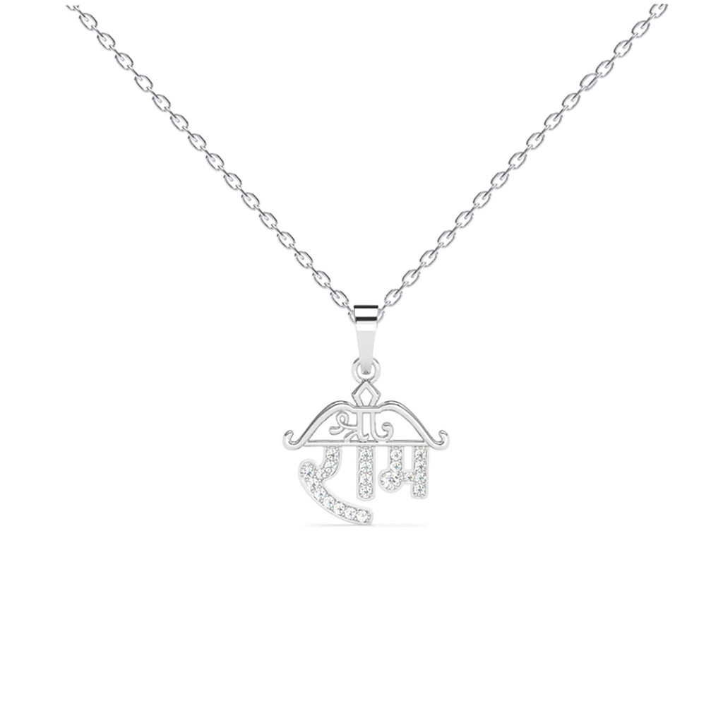 Silver Shri Ram Pendant Chain