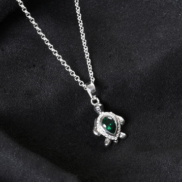 Silver Lucky Tortoise TurtleMen Pendant Necklace with Chain or without Chain