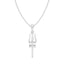 Silver Shiva Trishul Men Pendant Necklace with Chain or without Chain