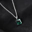 Silver Green Octagon Men Pendant Necklace with Chain or without Chain