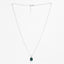 Silver Green Solitaire Men Pendant Necklace with Chain or without Chain