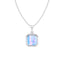 Silver Created Opal Men Pendant Necklace with Chain or without Chain