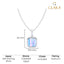 Silver Created Opal Men Pendant Necklace with Chain or without Chain