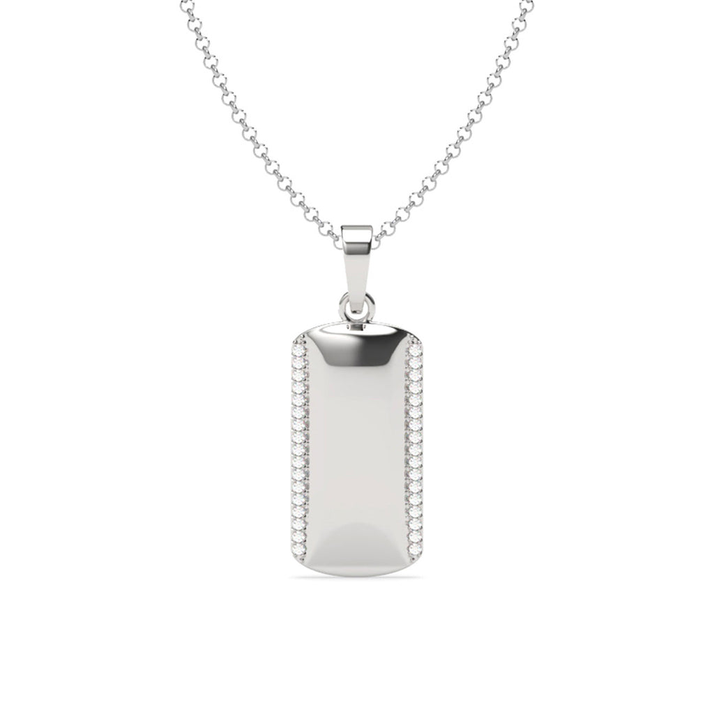 Silver Otto Men Pendant Necklace with Chain or without Chain