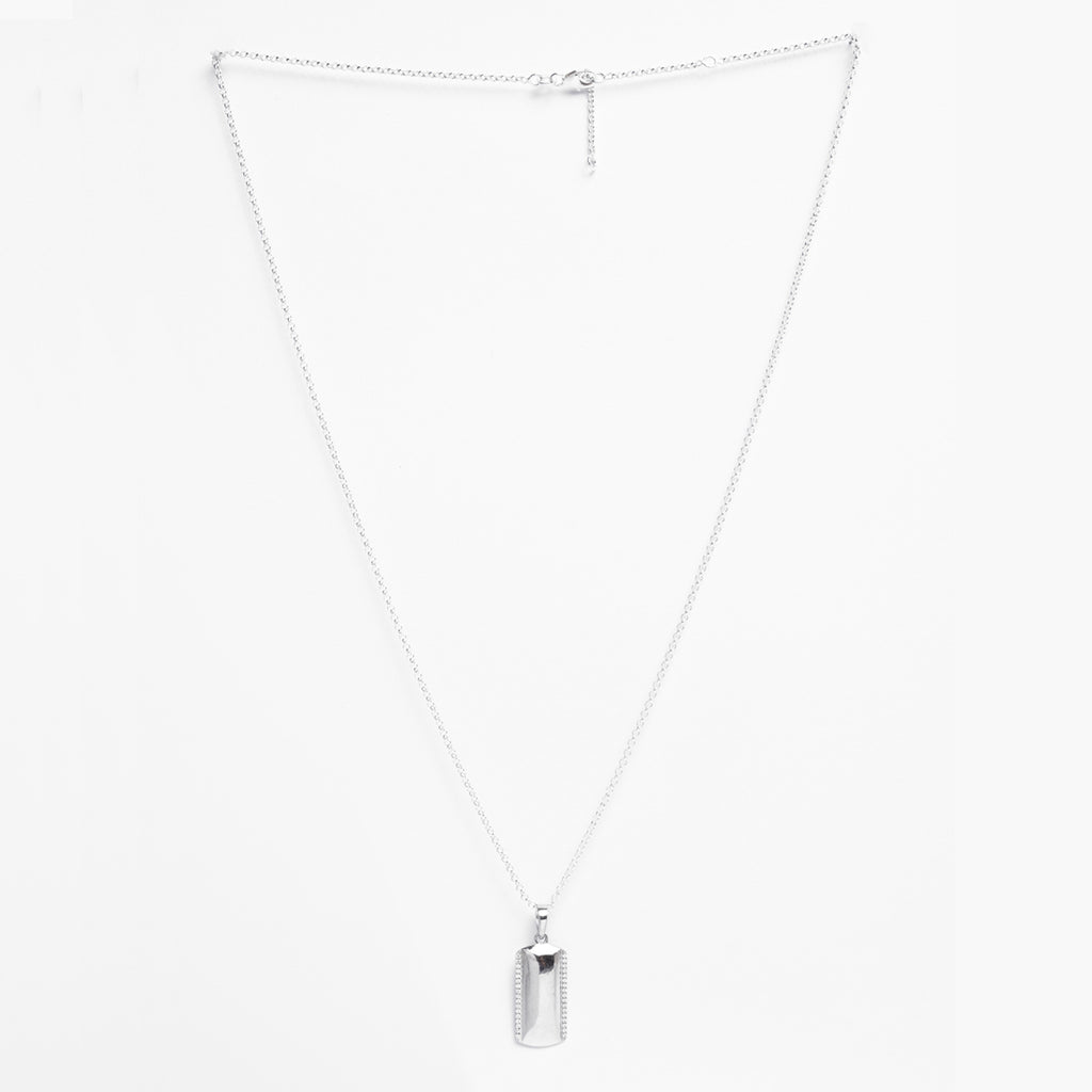 Silver Otto Men Pendant Necklace with Chain or without Chain