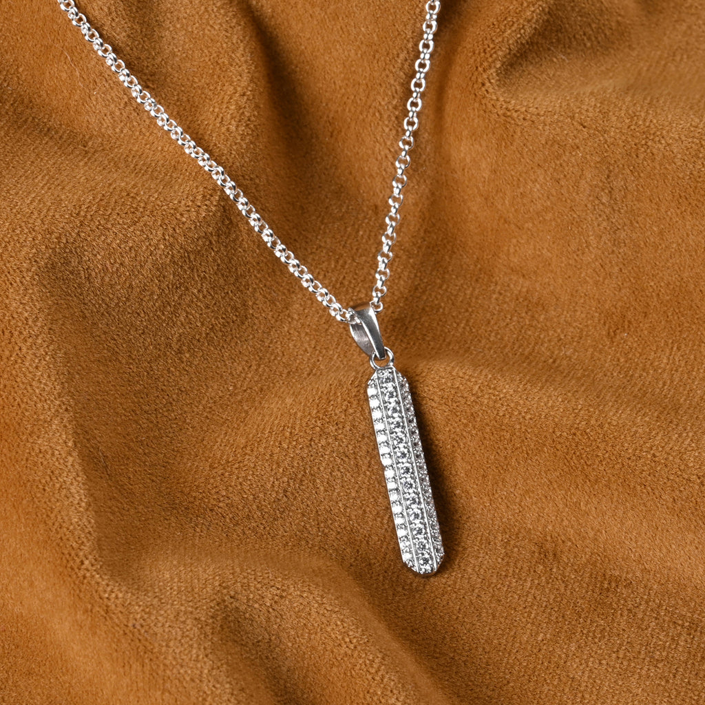 Silver Walter Men Pendant Necklace with Chain or without Chain