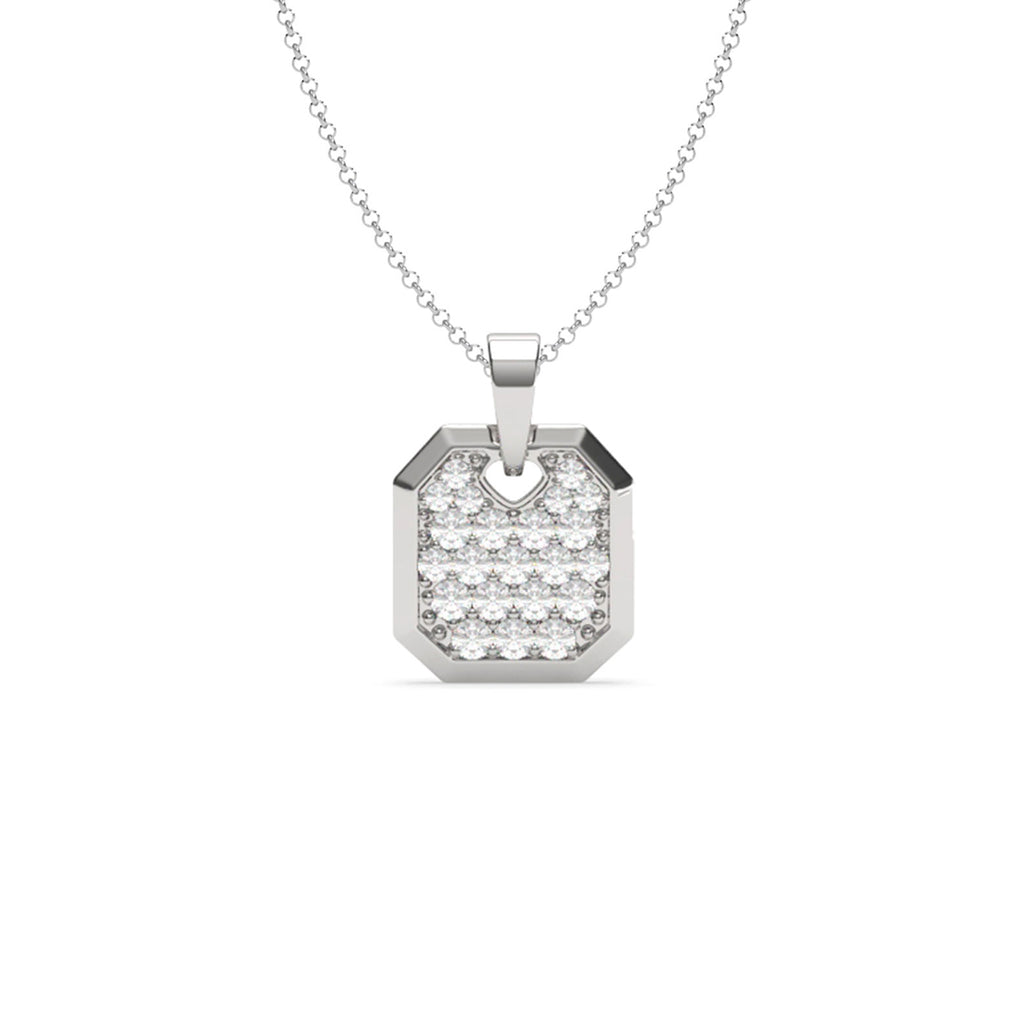 Silver Hexa Men Pendant Necklace with Chain or without Chain