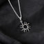 Silver Sun Men Pendant Necklace with Chain or without Chain