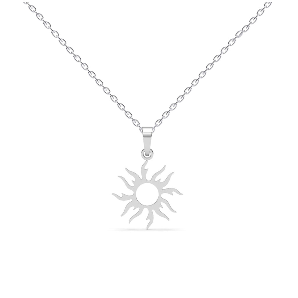 Silver Sun Pendant Chain