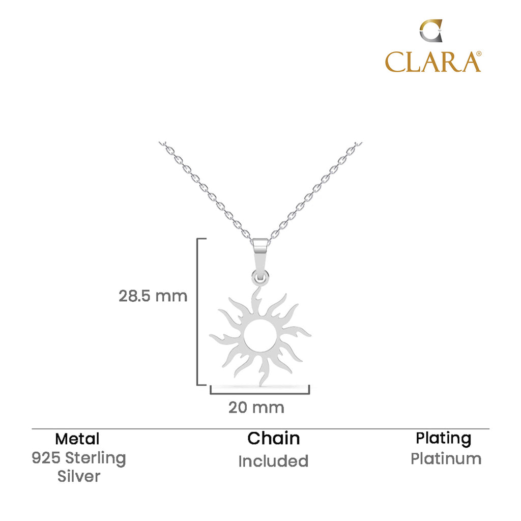 Silver Sun Pendant Chain