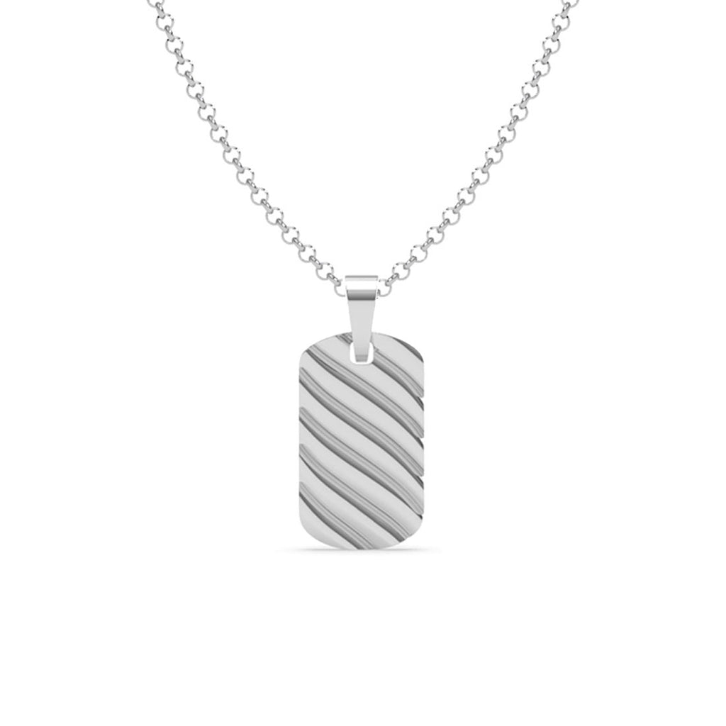 Silver Wave Men Pendant Necklace with Chain or without Chain